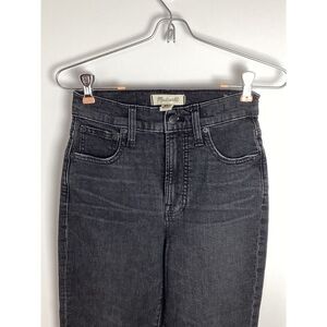 MADEWELL Women's Perfect Vintage Crop Jean Sumner Wash Gray Black SIZE 23 AA892